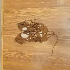 Women's lace up bootees